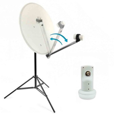HDSAT Kit Camping Antenne Satellite 60 cm + Trepied Parabole