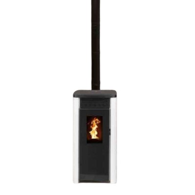 INTERSTOVES Kit conduit Vertical ou sortie toit pour Po&ecirc;le &agrave; granul&eacute;s 80/125 - Noir laqu&eacute;