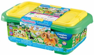 AQUABEADS Kit cr&eacute;atif  La box Une journ&eacute;e &agrave; la ferme