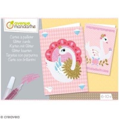 AVENUE MANDARINE Kit cr&eacute;atif - Cartes &agrave; pailleter