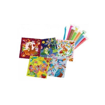 AU SYCOMORE Kit cr&eacute;atif Les Ateliers du Calme Tableaux Sable Jardin Merveilleux