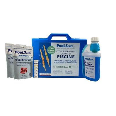 POOLSAN Kit d'entretien complet  sans chlore piscine 25-40m&sup3;