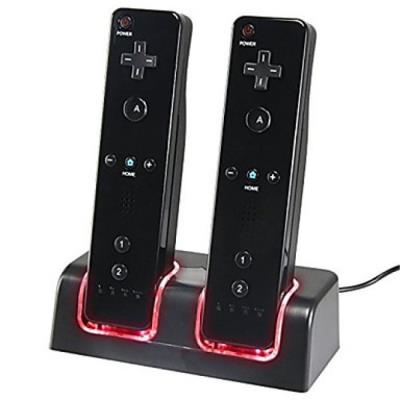 GENERIQUE Kit de recharge de manettes Wii U Noir