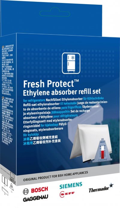 BOSCH Kit de recharge Fresh Protect absorbeur d'&eacute;thyl&egrave;ne pour r&eacute;frig&eacute;rateur 17007000