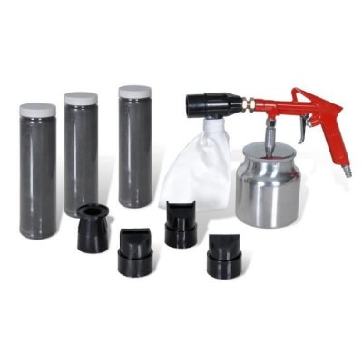 VIDAXL Kit de sableuse &agrave; air 3 bouteilles de sable et 4 buses incluses