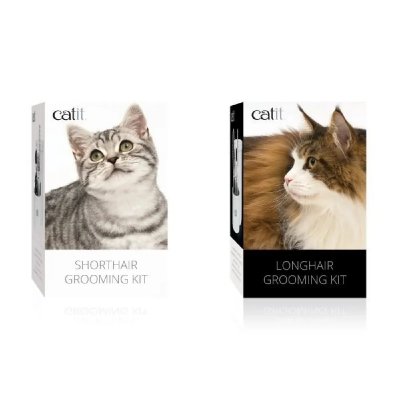 CATIT Kit de toilettage pour chats &agrave; poils courts et longs L 