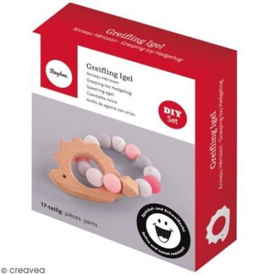 RAYHER Kit DIY Anneau de dentition - H&eacute;risson - Rose