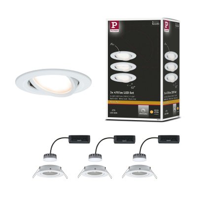 PAULMANN Kit enc Premium Coin Slim grad rond orie n LED 3x6.8W 2700K 51mm