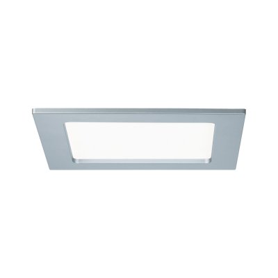 PAULMANN Kit encastr&eacute;s Quality Panel carr&eacute; LED chrom&eacute; d&eacute;poli 12W