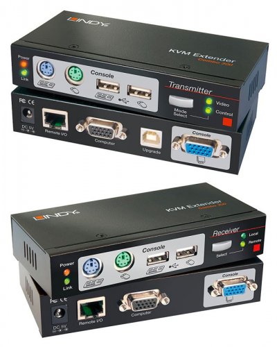 LINDY Kit extender KVM cat.5 combo 300, PS/2, USB & VGA