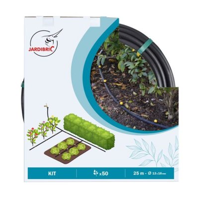 JARDIBRIC Kit Goutte &agrave; Goutte d'irrigation (&Oslash;16 mm - 25 m) - 