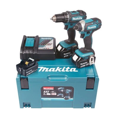 MAKITA Kit  Perceuse Visseuse Et Visseuse &Agrave; Chocs 18v 5ah
