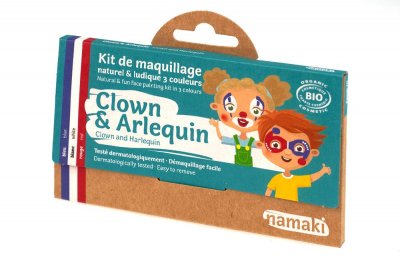  Kit maquillage bio 3 couleurs - Clown et Arlequin