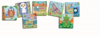 DJECO Kit mosa&iuml;que  - Mosa&iuml;co rigolo - 230 pcs -  - couleur variant