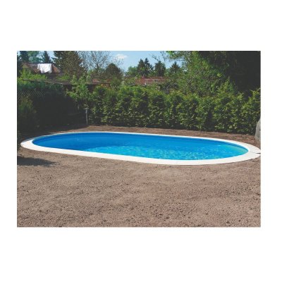 AQUALUX Kit piscine enterr&eacute;e  acier ovale 5.25x3.2x1.2m