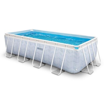 INTEX Kit piscine tubulaire  Chevron rectangulaire 4,00 x 2,00 x 1,00 m + 6 cartouches de filtration