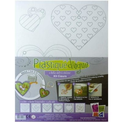 PW INTERNATIONAL Kit plastique fou - Coeurs - Graine Cr&eacute;ative - couleur variant