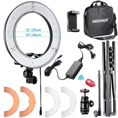 NEEWER Kit ring light professionnel  rl-12 - tr&eacute;pied 150cm + anneau led 34cm