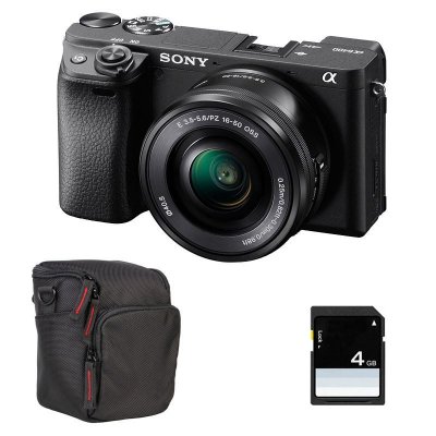 SONY KIT  Alpha 6400 Noir + 16-50 + FT + SD