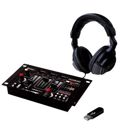 IBIZA SOUND Kit table de mixage dj21 usb bluetooth + casque sono dj