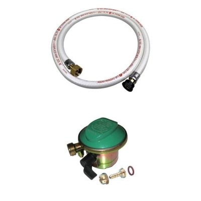 SWEEEK Kit tuyau flexible de gaz + d&eacute;tendeur Quick-on Butane 20mm Flexible + d&eacute;tendeur Quick-on Butane 20mm