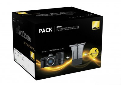 NIKON KIT Z50II + 18/140VR + sac a dos+ 2H cours a distance School