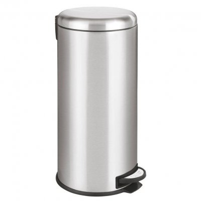 KITCHEN MOVE  Poubelle de cuisine &agrave; p&eacute;dale - Inox bross&eacute; - 30L - URBAN