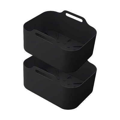 KITCHENCOOK  paniers en silicone pour friteuse &agrave; air - lot de 2