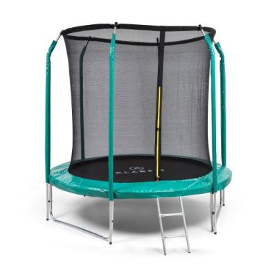 KLARFIT  - Jumpstarter Trampoline 2,5m &oslash; filet marquage gs 120 kg max. vert fonc&eacute;