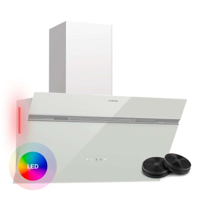 KLARSTEIN  alina hotte aspirante d&eacute;corative de cuisine 70 cm 600 m&sup3;h silencieuse cee a blanc
