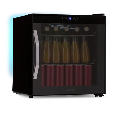 Klarstein coachella 50 onyx r&eacute;frig&eacute;rateur 47 litres fonction wifi r&eacute;tro&eacute;clairage noir