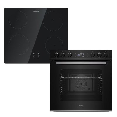 KLARSTEIN  controlsync four & plaque de cuisson &agrave; induction 9 fonctions 4 zones de cuisson 72 l noir 