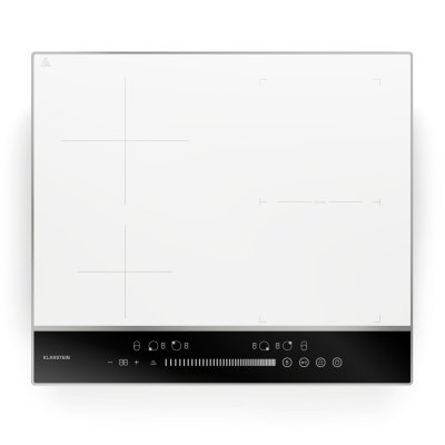 Klarstein dualtone hybrid plaque de cuisson &agrave; induction led contr&ocirc;le par curseur 7200 w blanc 