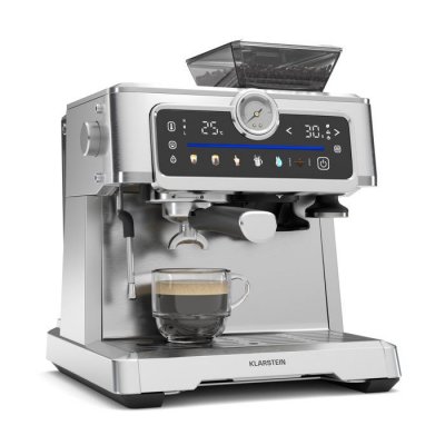KLARSTEIN  grandpresso touch machine &agrave; expresso 20 bars broyeur int&eacute;gr&eacute; mousse de lait inox 