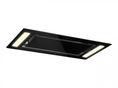 Klarstein - Remy hotte de plafond 90 cm 619 m&sup3;/h 230W 3 vitesses t&eacute;l&eacute;commande - Noir