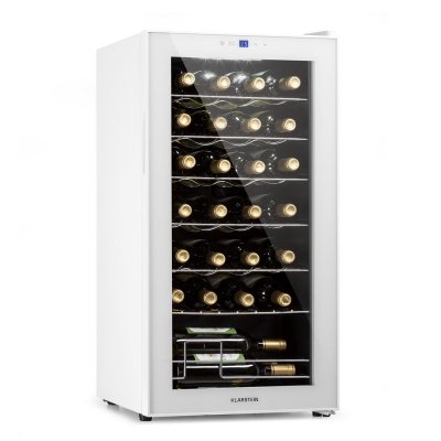 KLARSTEIN  shiraz 28 uno cave &agrave; vin de service 74l 28 bt. Panneau de contr&ocirc;le tactile 5-18&deg; c blanc 
