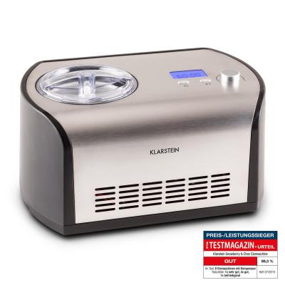 KLARSTEIN  Snowberry & Choc Machine &agrave; cr&egrave;mes glac&eacute;es 1,2 l Fonction maintien frais