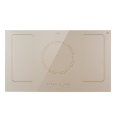 KLARSTEIN  victoria 5 flex Plaque de cuisson &agrave; induction encastrable 7400W 2 zones minuterie Ivoire 