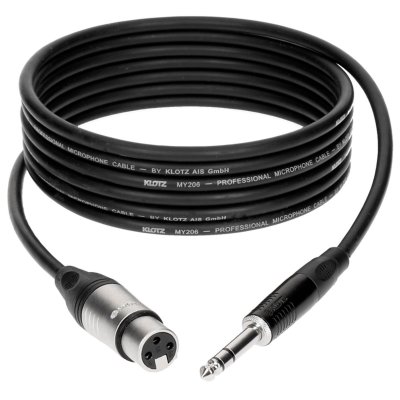 KLOTZ  C&acirc;ble M1 Pro XLR femelle / Jack m&acirc;le TRS, 1m C&acirc;ble Micro