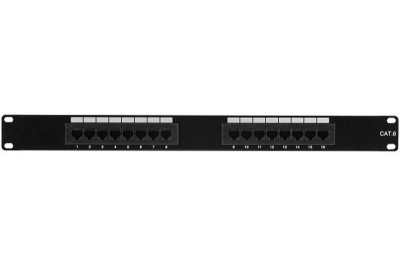 CONECTICPLUS KOMELEC Panneau de brassage ethernet rj45 16 ports 19' 1u cat6 non blind&eacute; 