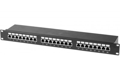 CONECTICPLUS KOMELEC Panneau de brassage ethernet rj45 24 ports 19' 1u cat 5e blind&eacute;