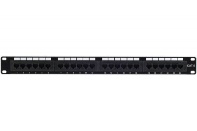 CONECTICPLUS KOMELEC Panneau de brassage ethernet rj45 24 ports 19' 1u cat6 non blind&eacute;