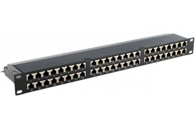CONECTICPLUS KOMELEC Panneau de brassage ethernet rj45 48 ports 19' 1u cat6 blind&eacute; 