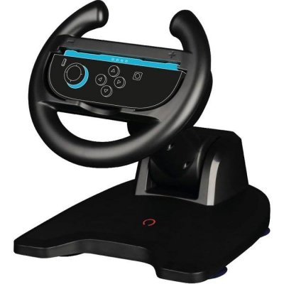 KONIX  Attache Volant Racing pour Joy-Con - Switch 1 & 2 - Noir