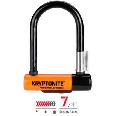 KRYPTONITE  Evolution 5 Antivol Mixte Adulte, Noir/Orange, 14cm 8,4cm