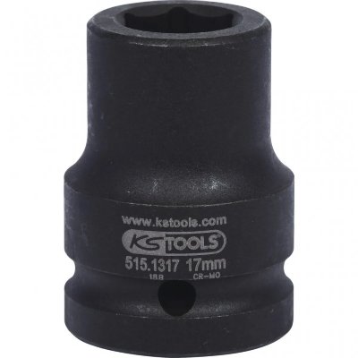 KS TOOLS  3/4"" douilles &agrave; chocs 6 pans, courtes, 17mm