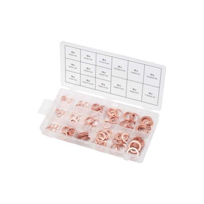 KS TOOLS  Assortiment de bague d'&eacute;tanch&eacute;it&eacute; Cuivre 150 pcs 5-17,5 mm