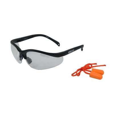 KS TOOLS  Gafas protectoras - transparentes con tapones para los o&iacute;dos,