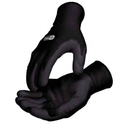 KS TOOLS  Gants de travail 12 paires Taille L Noir 310.0470