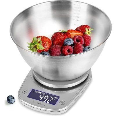 DURONIC Ks875 balance de cuisine fine avec surface en verre noire - 5 kg
